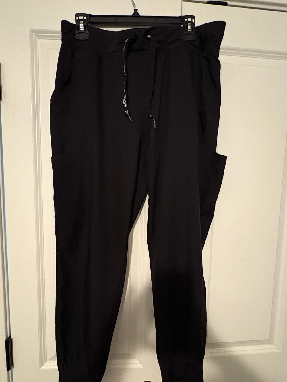 Med Couture Women's Black Drawstring Jogger Pants